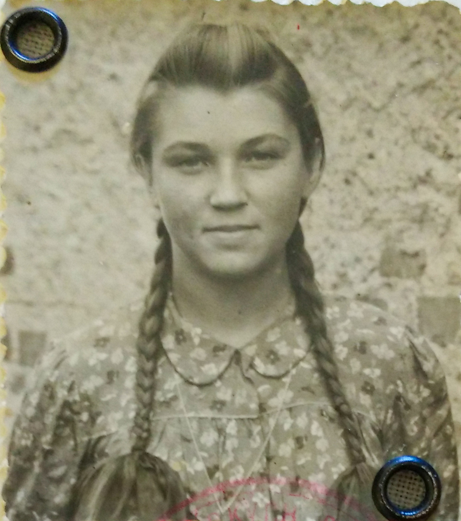 Anna Bergerová, fotka z preukazu „Sväz slovenských partizánov"