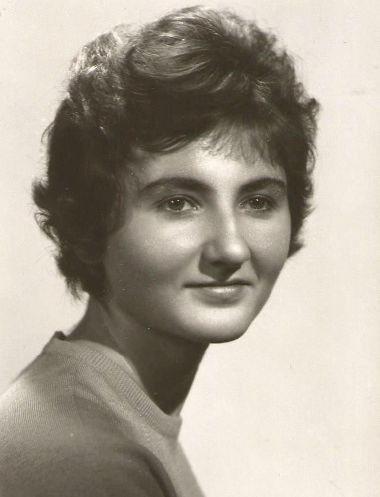 Jiřina Nováková, graduation photography - SVVŠ Botičská, Prague 1963