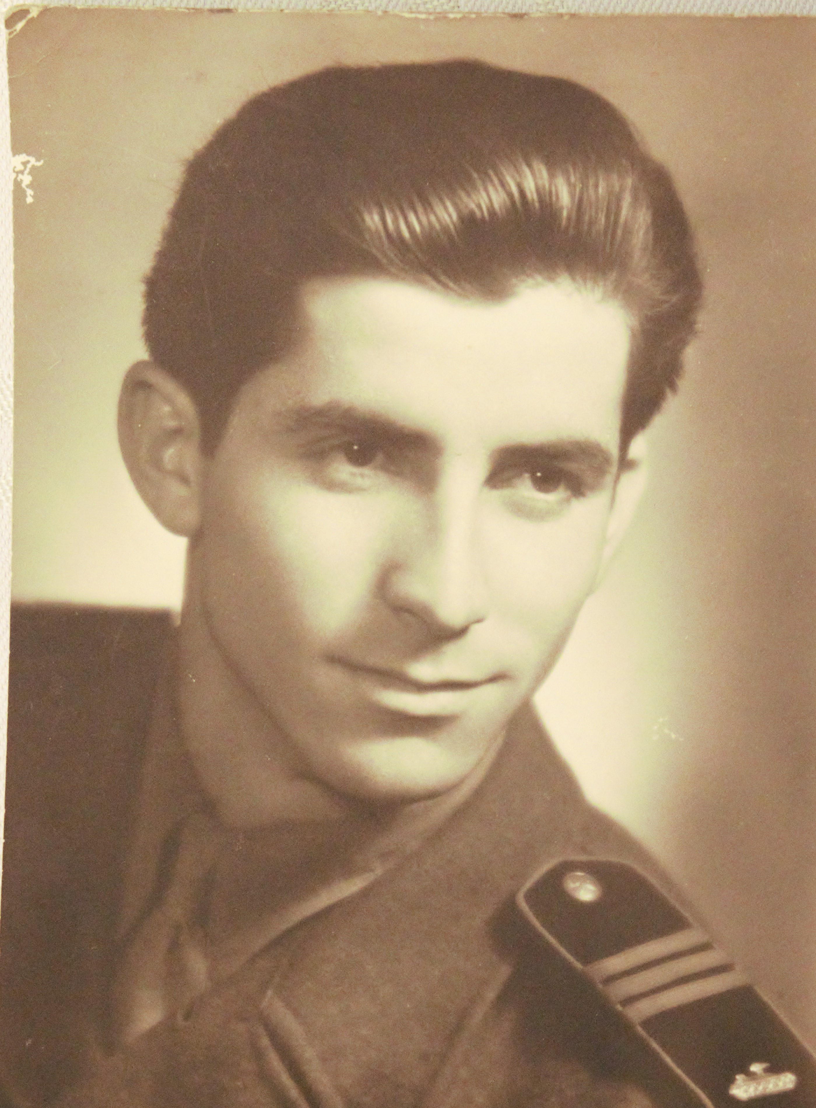 Josef Mišák during the military service, 1951