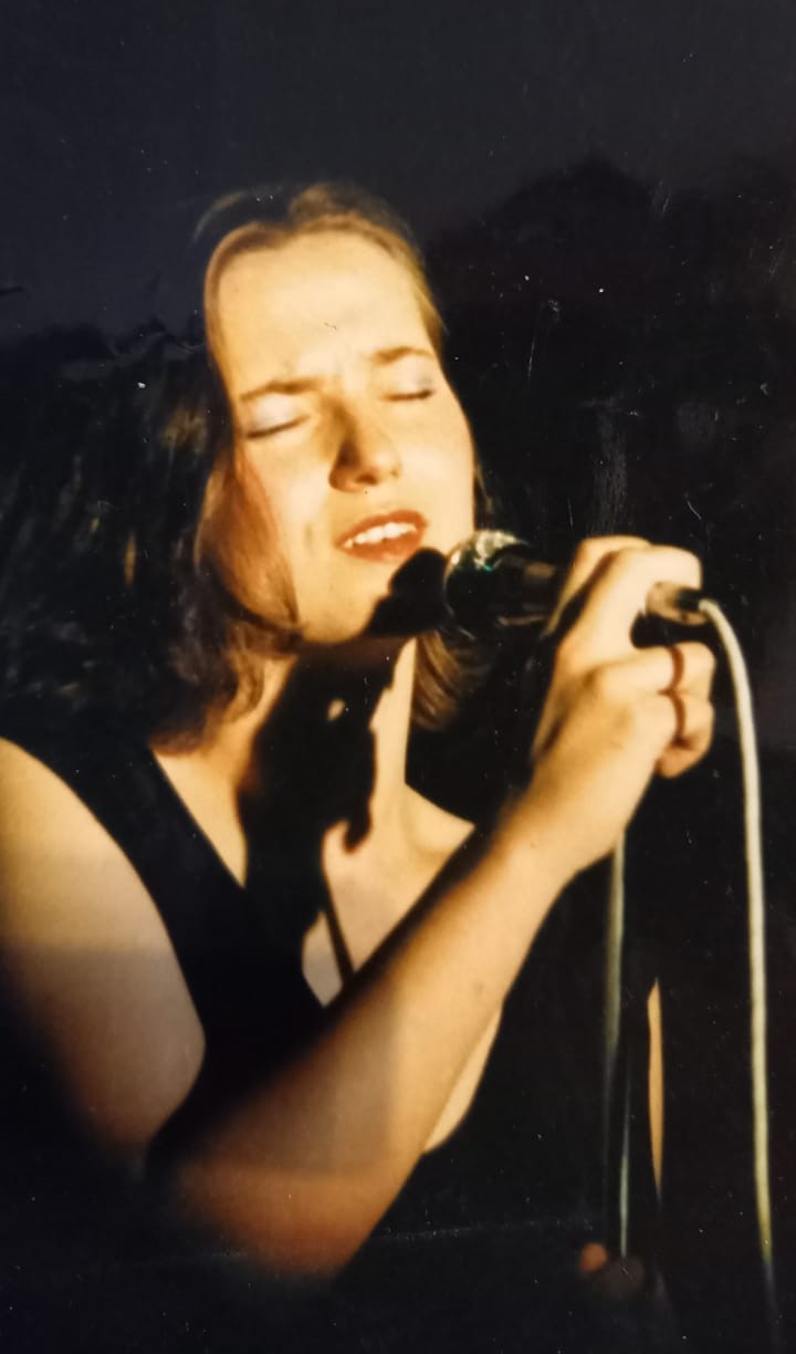 Michaela Antalíková at the concert of Midnight in 1990