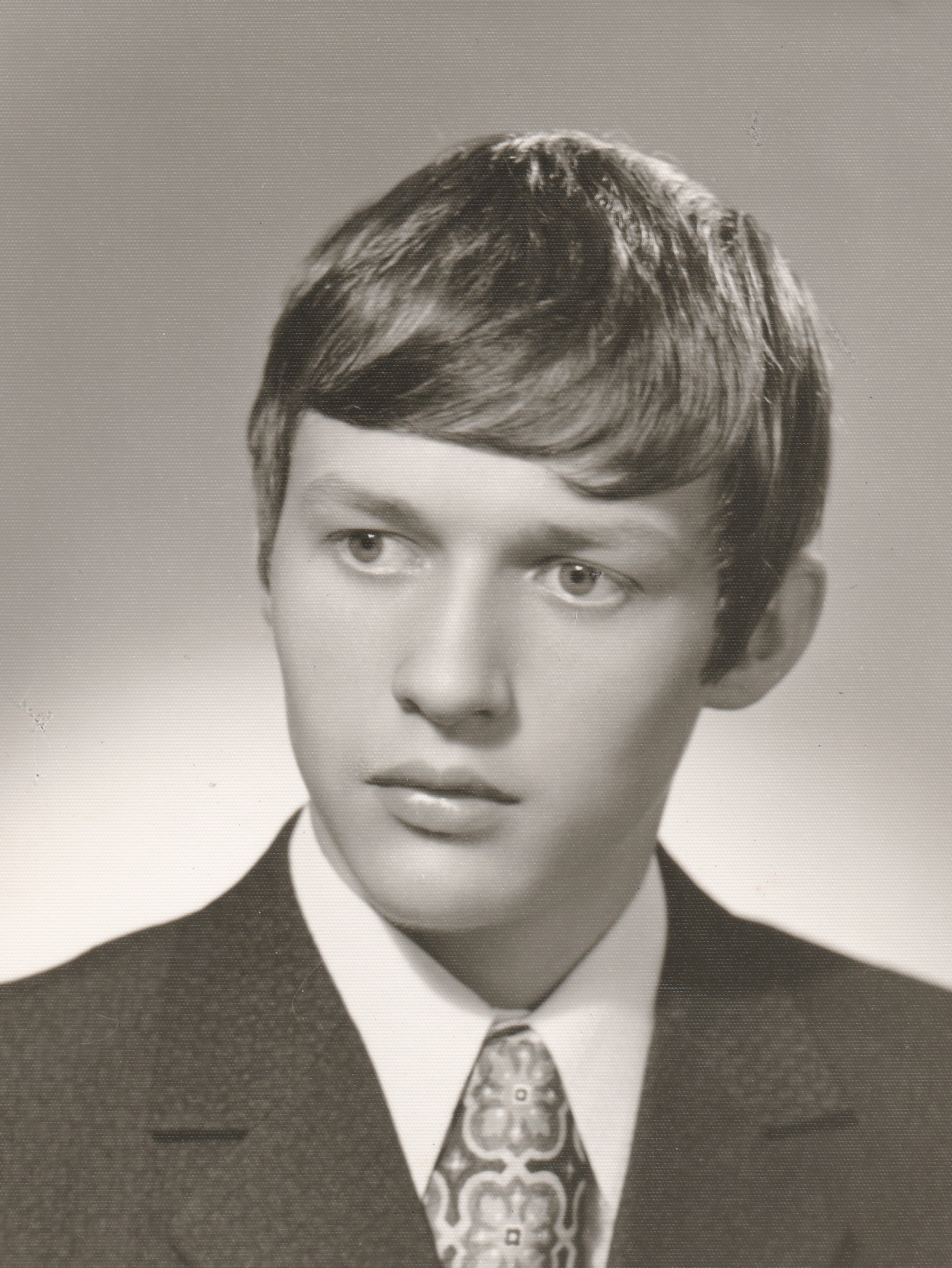 Jan Pořízek, graduation board of Folk Art School Blansko in 1974, subject piano