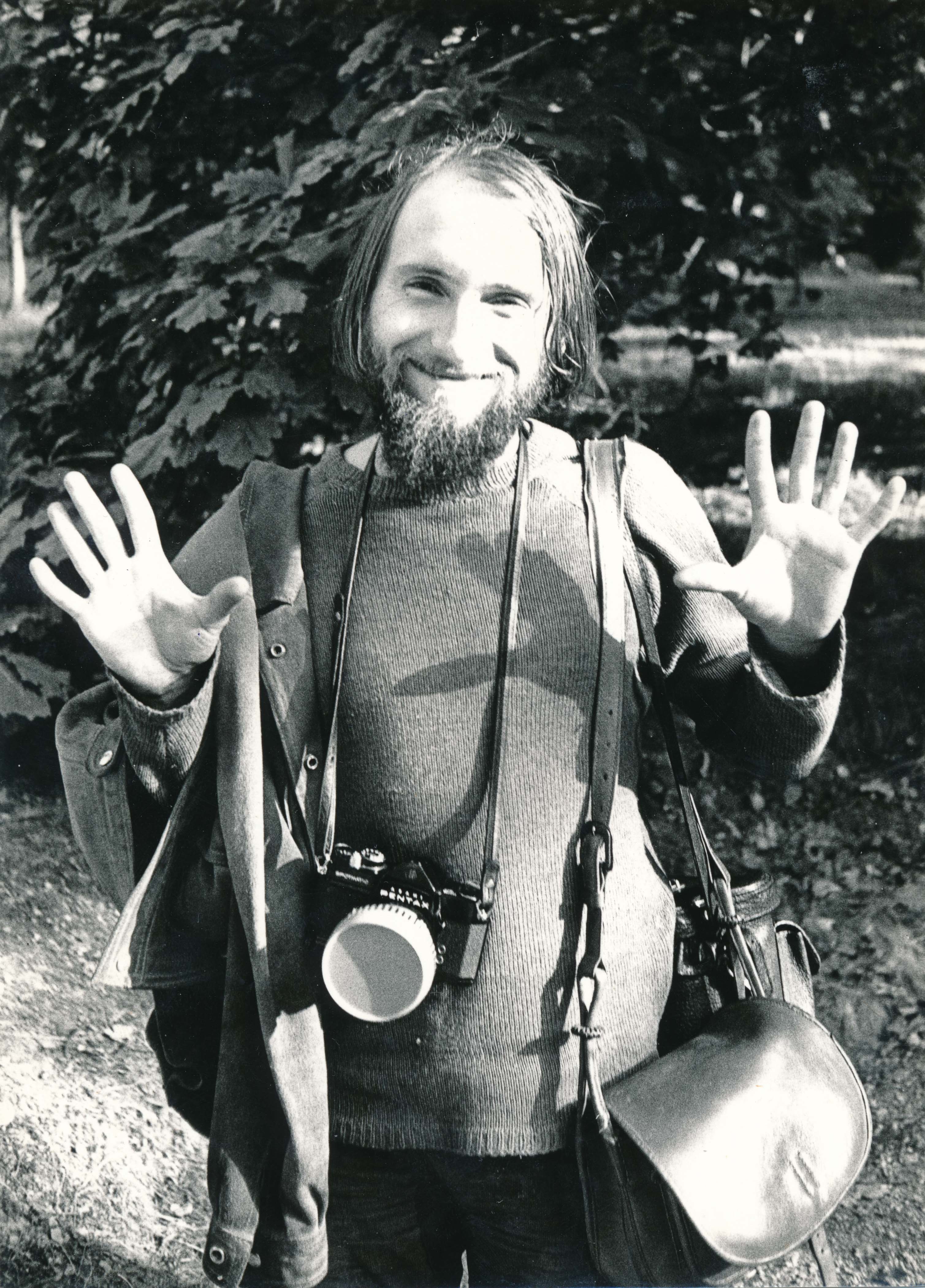 Jaroslav Beneš as the so-called manicka, 1975