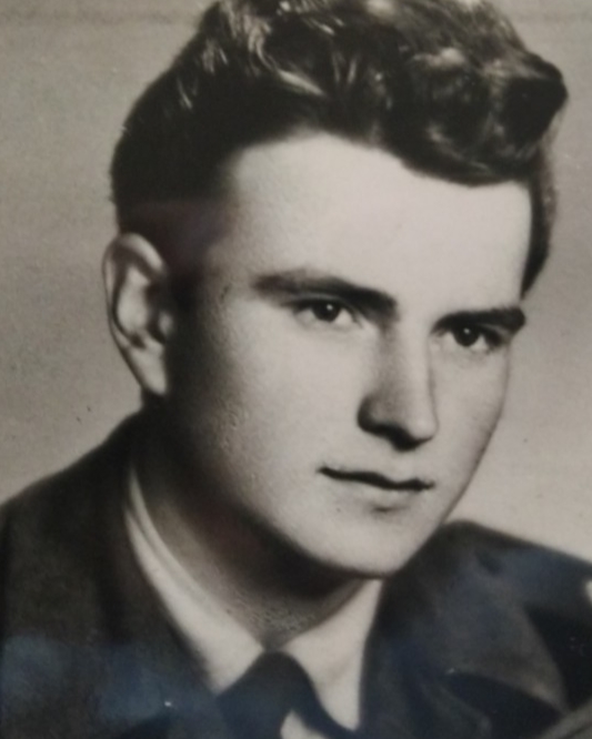 Jan Gulec during basic military service in 1959 in Prachatice