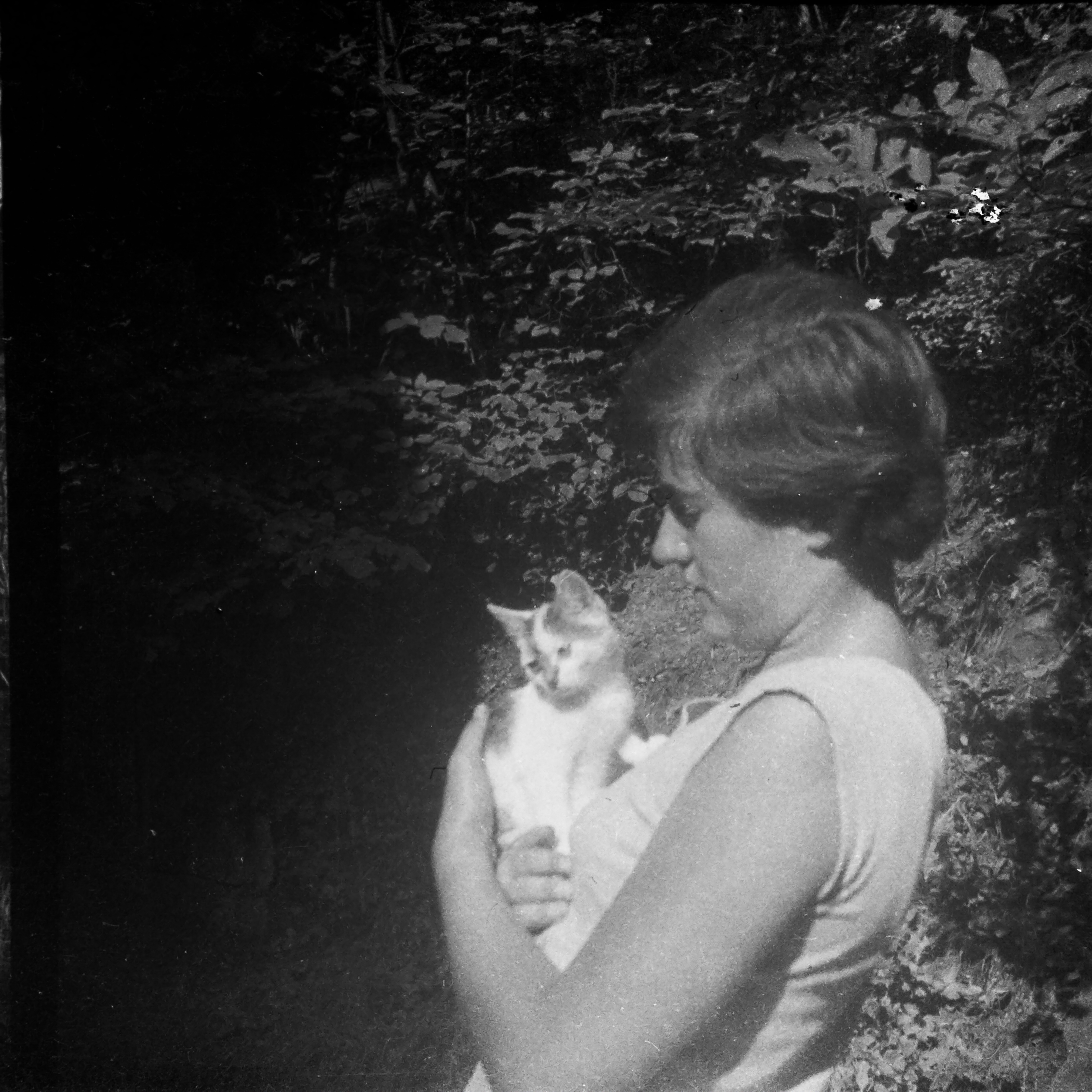 Věra with a kitten 