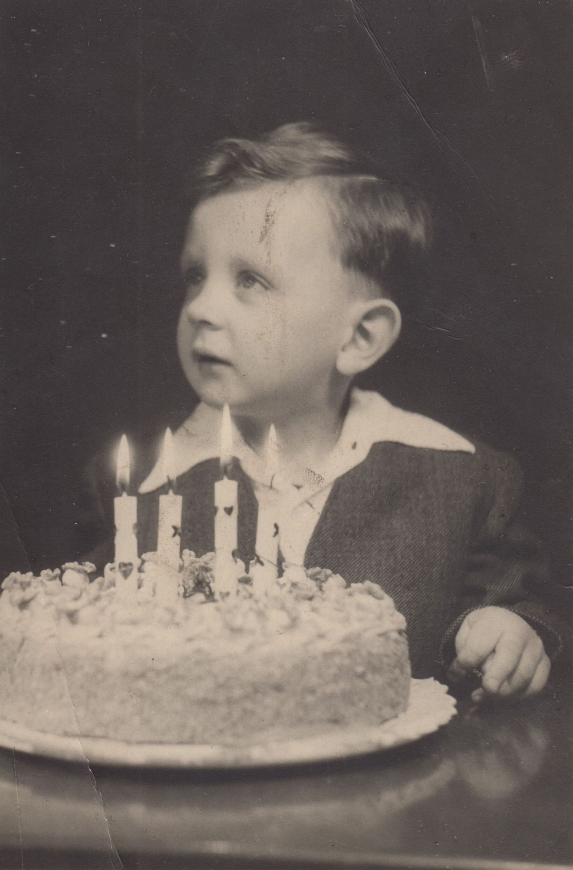 Lubomír Strážnický's fourth birthday, 1949