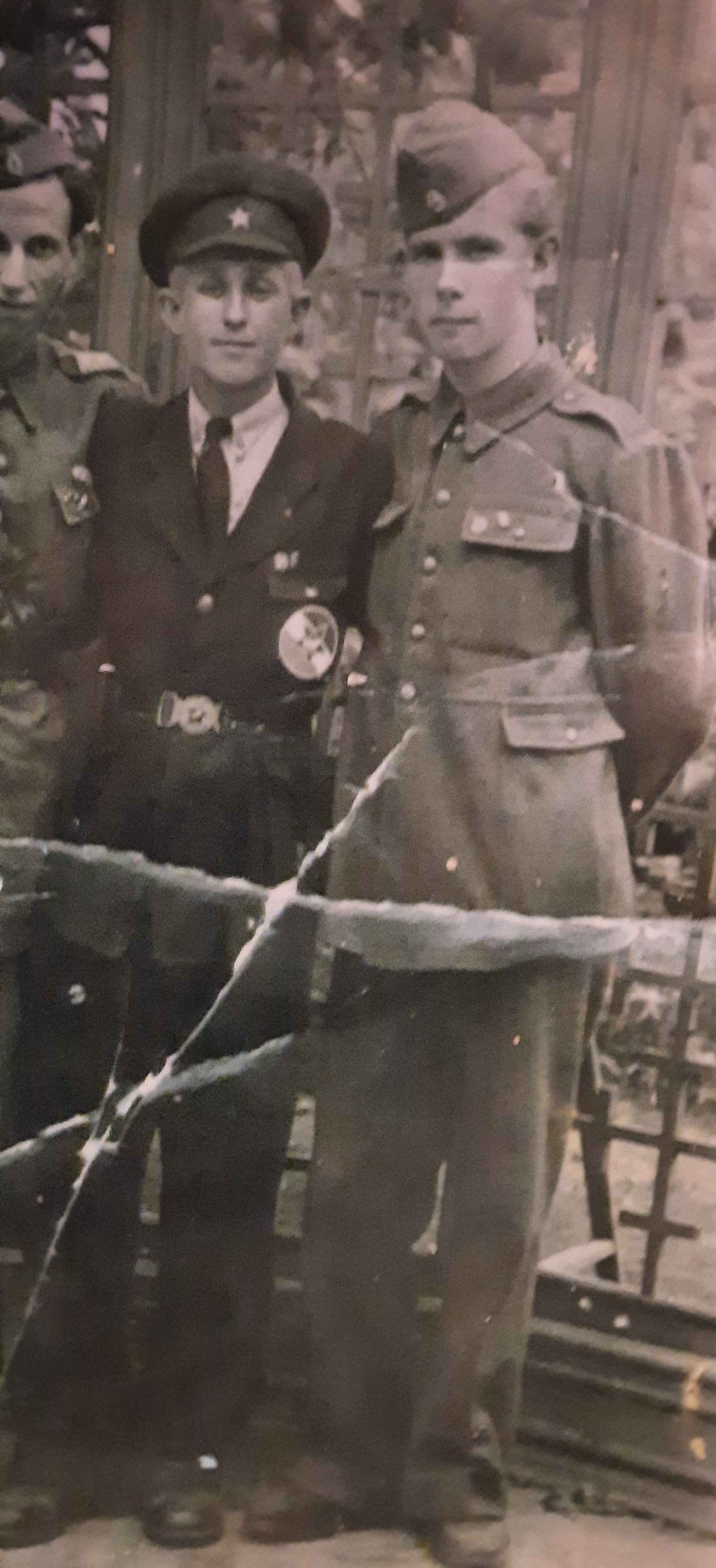 Georgios Chamonikolas (right) in Greece with another resistance fighter during the civil war in Greece