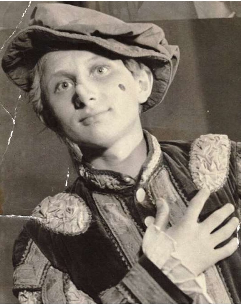 Miroslav Lebduška in the theatre performance Cyrano of Bergerac, 1960
