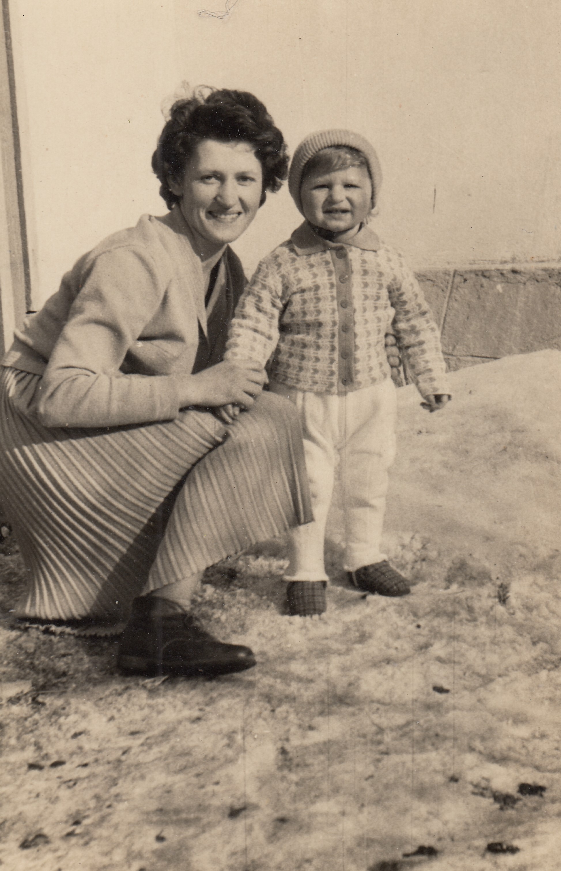 Růžena Knedlíková with her son, Drmoul 1968