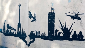 Současný ukrajinský streetart. Válka je všudypřítomná. Foto: Jan Blažek