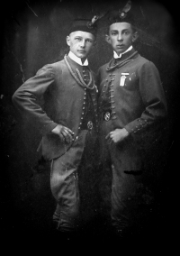 Witness's father Václav Hrdlička in the Sokol uniform (on the right) 
