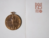 Commemorative medal for the 100th anniversary of the opening of the National Theatre