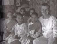 Burma 2006; with young monks 