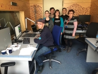 Pupil team on the radio