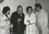 Zdena Lovečková with colleagues from the freezing plant
