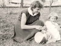 With daughter in 1961