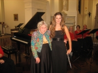 Jacquelin with a famous composer Rosalind Carlson