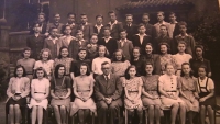 At a grammar school in Prague's 8th District, 1943–1944