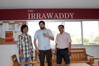 Linn Thant (on the right) in the Burmese exile media The Irrawaddy