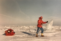 Zimní přechod jezera Bajkal, Sibiř 1990