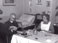 1960s, the witness with P. Ondrej Damborsky in Drazovice