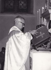 1960s, P. Damborsky, during service of the holy sermon before the council 