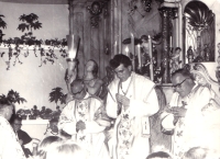 1970s, P Damborsky as a preacher on the left