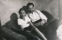With her father; 1937