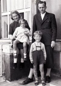 The Hlach family in Zvíkov, year 1944 (there is not only the youngest son, he was born in 1945)