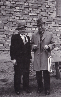 P. Damborsky at a wedding with his friend