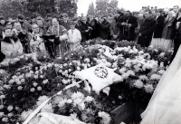 Funeral of Jan Zajíc in Vítkov in 1969