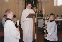 Adam Rucki serving the Holy Mass / Valašské Klobouky 1985