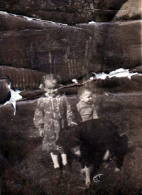 Adam Rucki with his sister / Bukovec 1953