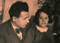 Kristina with her father Bedřich Fučík