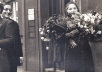 Jan Hlach´s mother after the graduation from the Faculty of Law (year 1937)