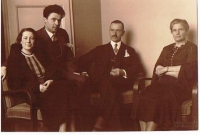 Kristina Čermáková's parents (on the left) with the Manns