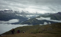 V Alpách – vpředu V. Náhlíková (r. 2010)
