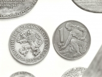 Czechoslovak one-crown coin (in circulation between 1957-1993)