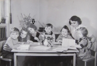 In the kindergarten in 1954