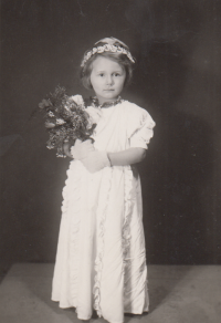 As a bridesmaid in 1945 or 1946