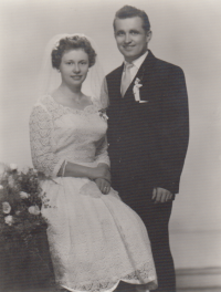 Wedding photo of the Míkas, 19 August 1961