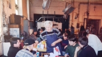 1980s, meeting of former employees of the glassworks in Nyžbor, witness as a waiter and organizer