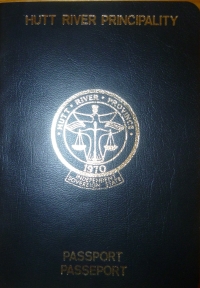 A passport of the Hutt River state