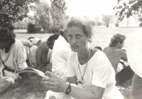 Věra Náhlíková at the March for Peace and Tolerance (August 1989)