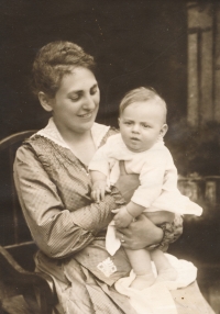 Marta's mother Ida Mohylová with her son Otakar who died in his childhood