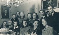 Family of Jan Roubínek - standing, third from the left, his wife Božena is sitting next to Marta, around 1941