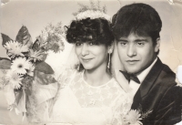 Elena and Bohuš Gorolovi, wedding, 1987