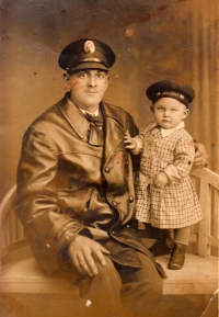 With the father in 1937