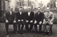 Richard Němec (on left) with the father and brothers in 1964