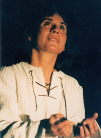Marie Pištěková v představení Poslední noc Johanky z Arku