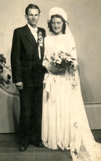 Wedding photo of Jarmila Vaculková and Antonín Vaculka